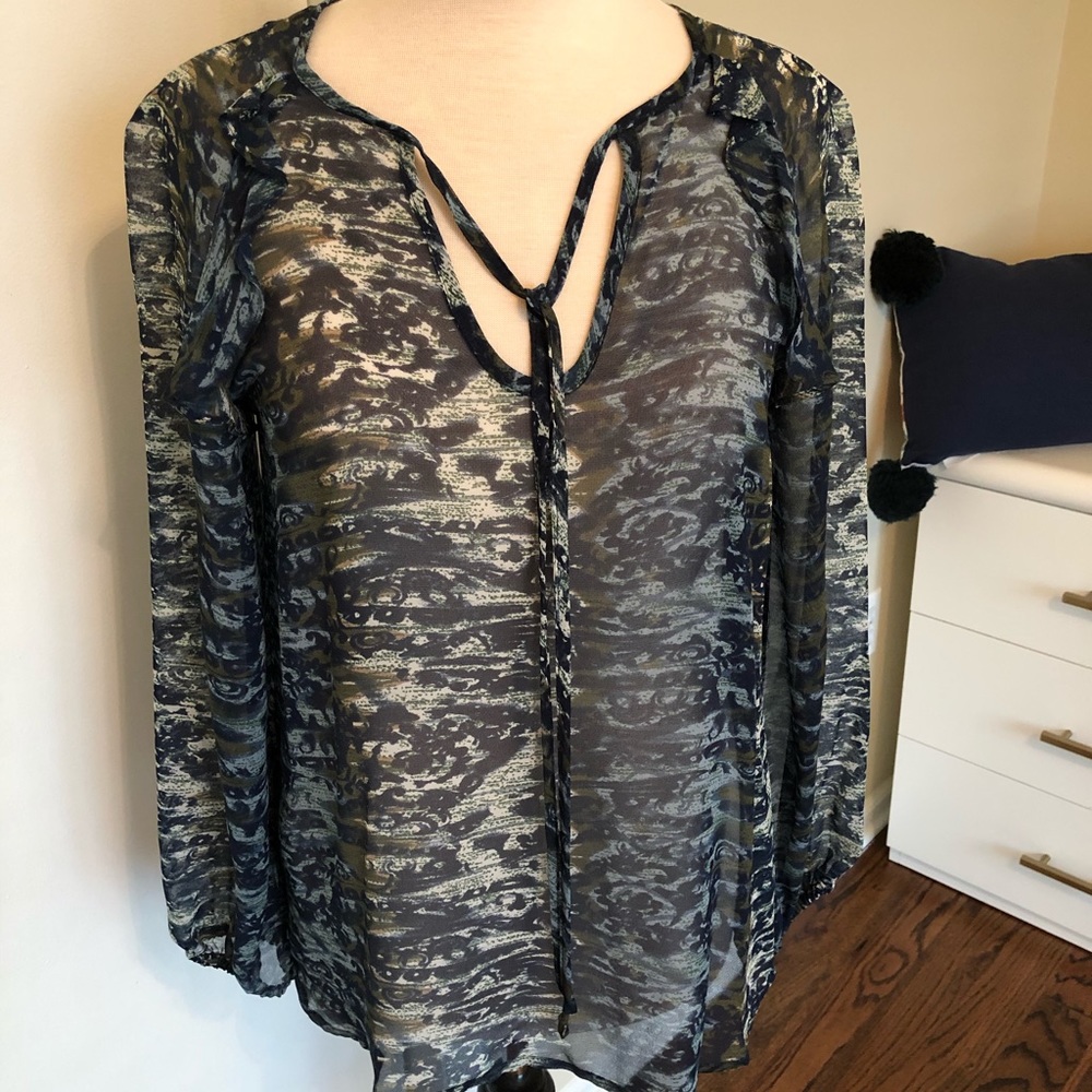 Beautiful BCBGMAXAZRIA  Sheer Blouse